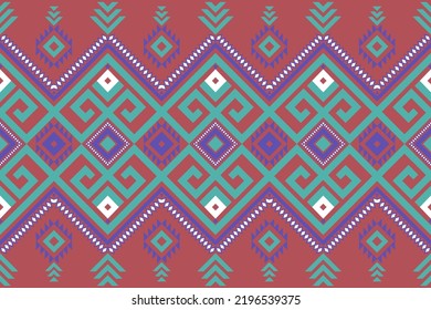 

Abstract art ethnic oriental ikat seamless pattern traditional design for background,carpet,wallpaper,clothing,wrapping,batik,fabric,Vector l illustration
