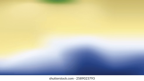 Abstract art featuring a gradient resembling sand and ocean waves. Warm and cool hues blend gracefully, evincing a serene and tranquil atmosphere.