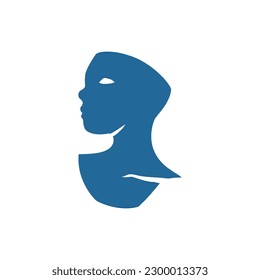 Abstract art of female sculpture bust silhouette Matisse inspired contemporary style vector illustration. Trendy creative artistic woman statue design for poster or wall decor canvas print