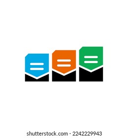 abstract art file book logo vector design