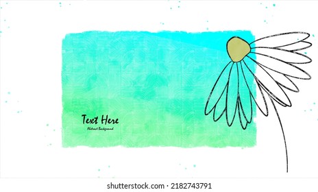 Abstract art floral background vector. Organic shapes, minimal design for text

