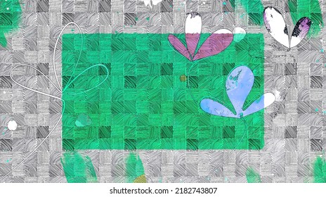 Abstract art floral background vector. Organic shapes, minimal design
