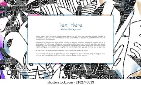 Abstract art floral background vector. Organic shapes, minimal design for text
