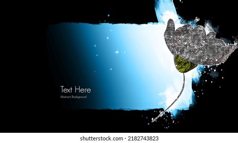 Abstract art floral background vector. Organic shapes, minimal design for text
