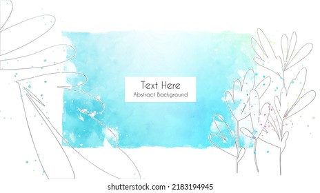 Abstract art floral background vector. Organic shapes, minimal design for text
