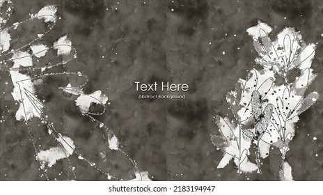 Abstract art floral background vector. Organic shapes, minimal design for text
