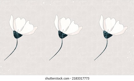 Abstract art floral background vector. Organic shapes, minimal design 
