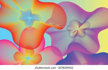 Abstract Art Flower Background Full Color Free Vector Image