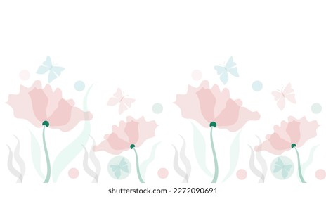 Abstract art flowers pattern seamless background texture vector with white background transparent color for wallpaper wrapping paper cloth fabric pattern card spring fashion summer fashion poster.