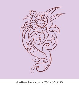 Abstract art of flowers vector for illustration, card, decoration