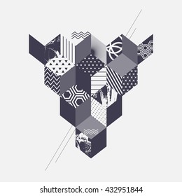 Abstract art geometric background