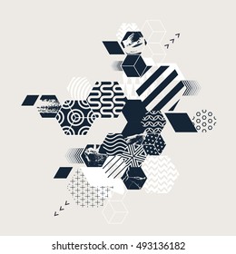 Fondo geométrico de arte abstracto