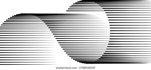 Abstrakte Kunst geometrischen Hintergrund mit horizontalen Linien. Optische Täuschung mit Wellen und Übergang.