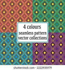 Abstract art geometric background multicolored Seamless Pattern in hand drawn pastel colors Seventies style, groovy background, wallpaper, print, flat design, hippie, aesthetics.