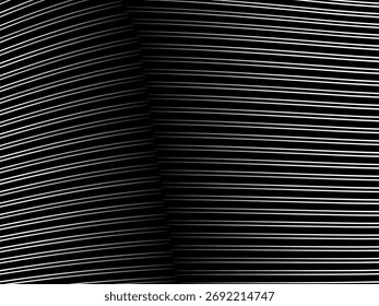 Fondo geométrico del arte Abstractas con el patrón abstracto brillante de las líneas negras y blancas 3D. Ilusión óptica en blanco y negro con transición.