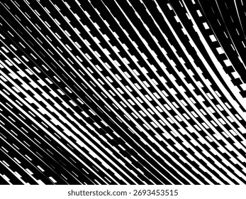 Fondo geométrico del arte Abstractas con el modelo abstracto brillante de las rayas negras y blancas 3D. Ilusión óptica en blanco y negro con ondas y transiciones.	