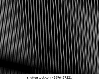 Abstract art geometric background with shiny abstract 3d black and white stripes pattern. Black and white optical illusion with waves and transitions.	
