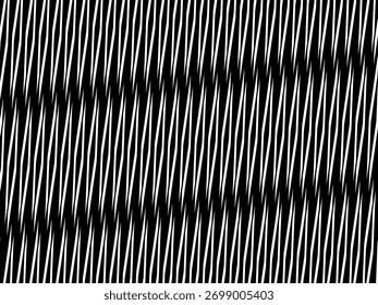 Fondo geométrico del arte Abstractas con el patrón abstracto brillante de las líneas negras y blancas 3D. Ilusión óptica en blanco y negro con transición.