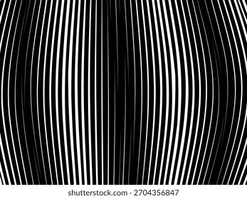 Fondo geométrico del arte Abstractas con el modelo abstracto brillante de las rayas negras y blancas 3D. Ilusión óptica en blanco y negro con ondas y transiciones.	