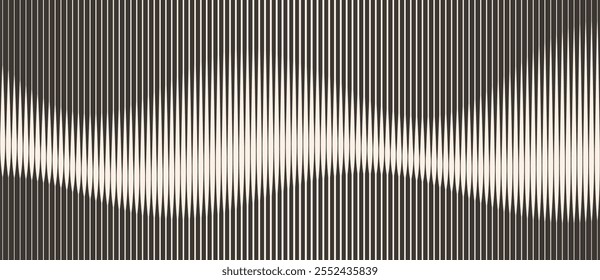 Abstract art geometric background with vertical lines. Optical illusion with waves and transition.