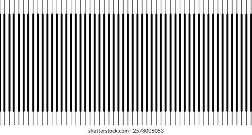 Abstract art geometric background with vertical lines. Optical illusion with waves and transition.