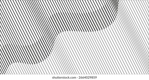 Abstrakte Kunst geometrischen Hintergrund mit vertikalen Linien. Optische Täuschung mit Wellen und Übergang, Vektor	
