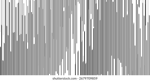 Fundo geométrico com linhas verticais. Ilusão óptica com ondas e transição. Ilustração de vetor