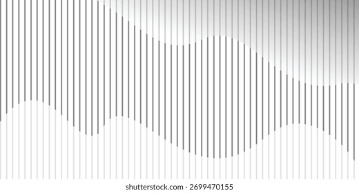 Abstrakte Kunst geometrischen Hintergrund mit vertikalen Linien. Optische Täuschung mit Wellen und Übergang. Vektorgrafik.VICTOR