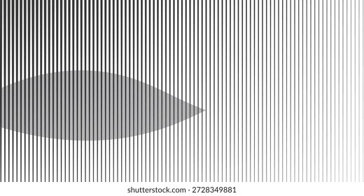 Fondo geométrico de arte Abstractas con líneas de Vertical. Ilusión óptica con ondas y transición.eps 10