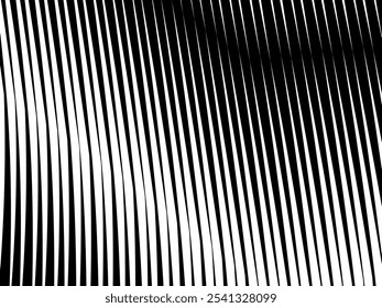 Fondo blanco geométrico del arte Abstractas con las líneas negras abstractas 3D. Ilusión óptica en blanco y negro con ondas y transiciones.