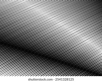 Abstract art geometric white background with abstract 3d black lines. Black and white optical illusion with waves and transitions.