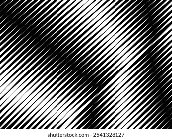 Abstract art geometric white background with abstract 3d black lines. Black and white optical illusion with waves and transitions.