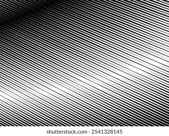 Abstract art geometric white background with abstract 3d black lines. Black and white optical illusion with waves and transitions.