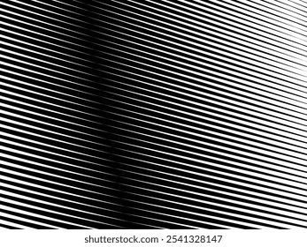 Fundo branco geométrico de arte abstrata com linhas pretas 3d abstratas. Ilusão óptica em preto e branco com ondas e transições.
