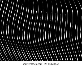 Fundo branco geométrico de arte abstrata com linhas pretas 3d abstratas. Ilusão óptica em preto e branco com ondas e transições.