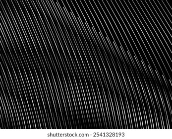 Fondo blanco geométrico del arte Abstractas con las líneas negras abstractas 3D. Ilusión óptica en blanco y negro con ondas y transiciones.