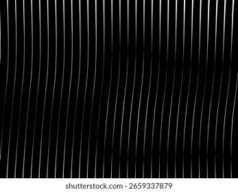 Abstract art geometric white background with abstract 3d black lines. Black and white optical illusion with waves and transitions.