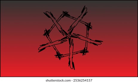 abstract art with gradient red and black background