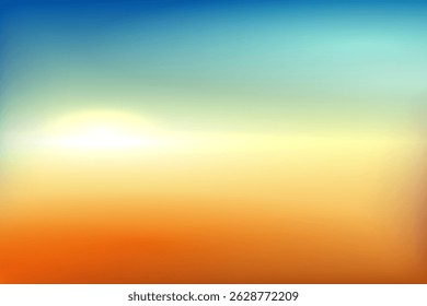abstract art of gradient twilight colors in summer background