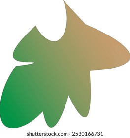 abstrakte Kunst mit grüner und brauner Farbverlauf