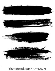 Abstract art. Grunge background. Oil painting on canvas. Black and white texture. Fragment of artwork. Brushstrokes of paint. Modern art. Vector set.