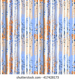 Abstract art grunge seamless pattern, paint stains, watercolor, chaotic brush strokes. Background distressed texture, wallpaper, wrapping