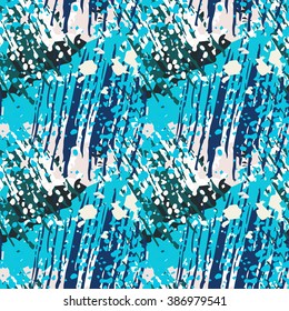 Abstract art grunge spotted seamless pattern, paint stains. Background texture, wallpaper, wrapping