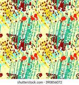 Abstract art grunge spotted seamless pattern, paint stains. Background texture, wallpaper, wrapping