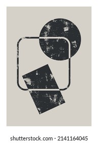 Abstract art, grunge texture, geometric background. Design for poster, wall decoration, cover, EPS10 vector template