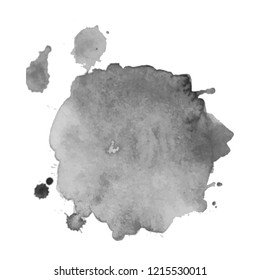 Abstract art hand paint isolated Watercolor stain on white background. Watercolor banner