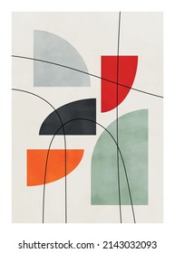 Abstrakte Kunst, handgemalte Textur, geometrischer Hintergrund. Design für Poster, Wanddekoration, Abdeckung, EPS10-Vektorvorlage