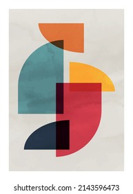 Arte abstracto, textura pintada a mano, fondo geométrico. Diseño para afiches, decoración de pared, cubierta, plantilla de vector EPS10