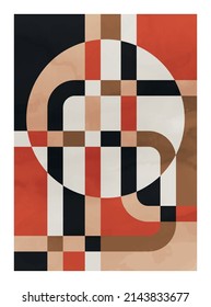 Abstract art, hand painted texture, geometric background. Design for poster, wall decoration, cover, EPS10 vector template