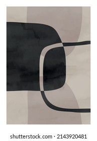Abstract art, hand painted texture, geometric background. Design for poster, wall decoration, cover, EPS10 vector template
